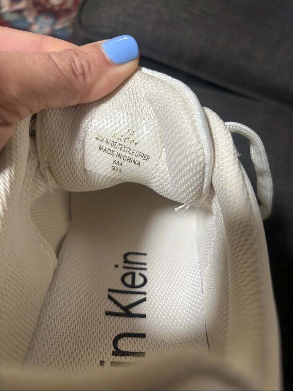Calvin Klein Pippy Sneakers Women's White Lace Up Lifestyle Shoes size 10